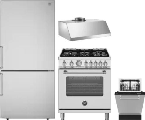4 Piece Package Includes Refrigerator, Range, Hood And Dishwasher
