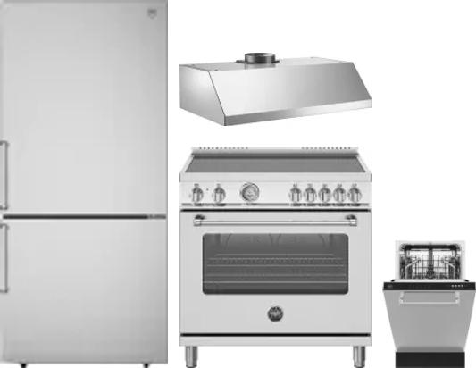 4 Piece Package Includes Refrigerator, Range, Hood And Dishwasher