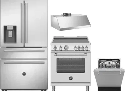 4 Piece Package Includes Refrigerator, Range, Hood And Dishwasher