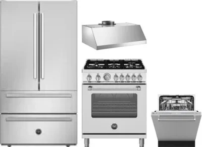 4 Piece Package Includes Refrigerator, Range, Hood And Dishwasher
