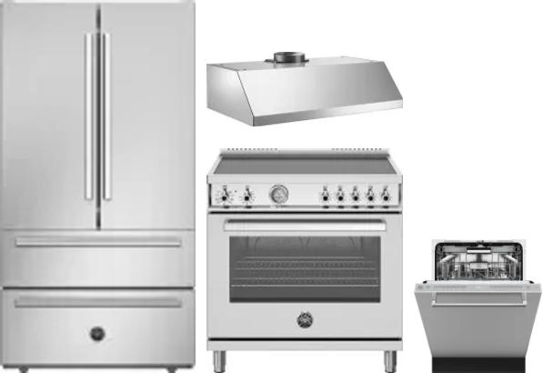 4 Piece Package Includes Refrigerator, Range, Hood And Dishwasher
