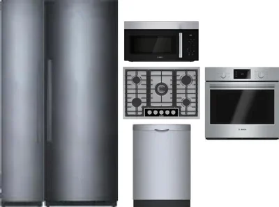 6 Piece Package Includes Refrigerator, Freezer, Cooktop, Wall Oven, Microwave And Dishwasher