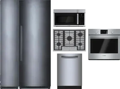 6 Piece Package Includes Refrigerator, Freezer, Cooktop, Wall Oven, Microwave And Dishwasher