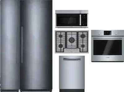 6 Piece Package Includes Refrigerator, Freezer, Cooktop, Wall Oven, Microwave And Dishwasher