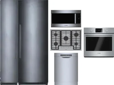 6 Piece Package Includes Refrigerator, Freezer, Cooktop, Wall Oven, Microwave And Dishwasher