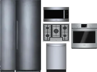 6 Piece Package Includes Refrigerator, Freezer, Cooktop, Wall Oven, Microwave And Dishwasher