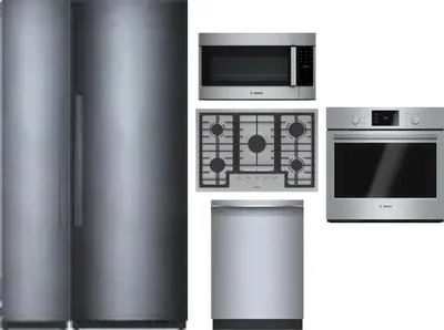 6 Piece Package Includes Refrigerator, Freezer, Cooktop, Wall Oven, Microwave And Dishwasher