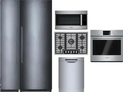 6 Piece Package Includes Refrigerator, Freezer, Cooktop, Wall Oven, Microwave And Dishwasher