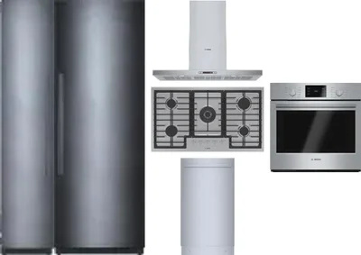 6 Piece Package Includes Refrigerator, Freezer, Cooktop, Wall Oven, Hood And Dishwasher