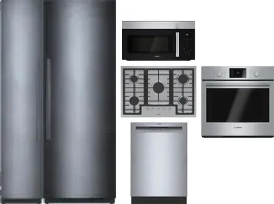 6 Piece Package Includes Refrigerator, Freezer, Cooktop, Wall Oven, Microwave And Dishwasher