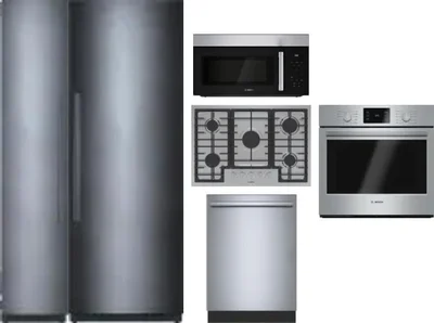 6 Piece Package Includes Refrigerator, Freezer, Cooktop, Wall Oven, Microwave And Dishwasher