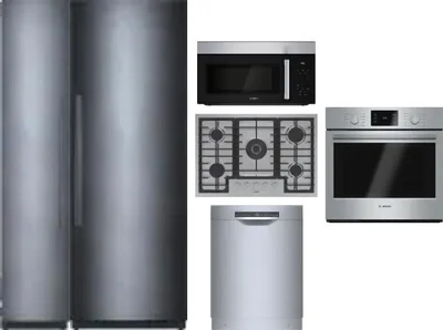 6 Piece Package Includes Refrigerator, Freezer, Cooktop, Wall Oven, Microwave And Dishwasher