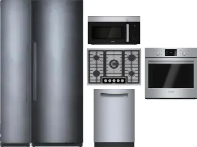 6 Piece Package Includes Refrigerator, Freezer, Cooktop, Wall Oven, Microwave And Dishwasher