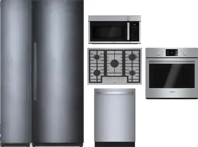 6 Piece Package Includes Refrigerator, Freezer, Cooktop, Wall Oven, Microwave And Dishwasher