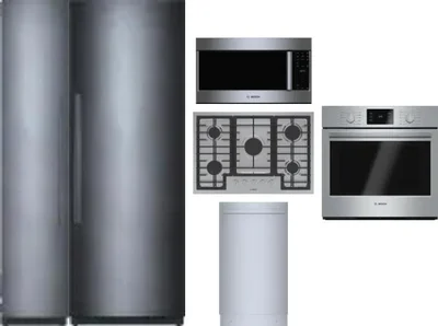 6 Piece Package Includes Refrigerator, Freezer, Cooktop, Wall Oven, Microwave And Dishwasher