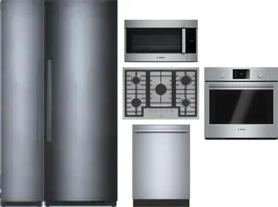 6 Piece Package Includes Refrigerator, Freezer, Cooktop, Wall Oven, Microwave And Dishwasher