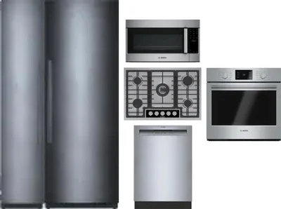 6 Piece Package Includes Refrigerator, Freezer, Cooktop, Wall Oven, Microwave And Dishwasher