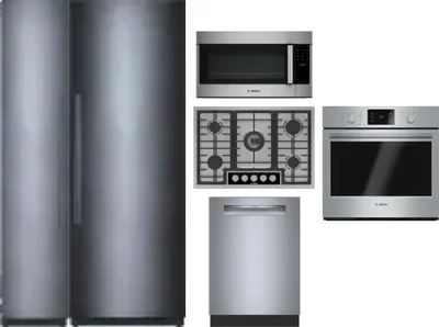 6 Piece Package Includes Refrigerator, Freezer, Cooktop, Wall Oven, Microwave And Dishwasher