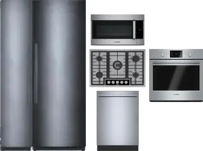 6 Piece Package Includes Refrigerator, Freezer, Cooktop, Wall Oven, Microwave And Dishwasher