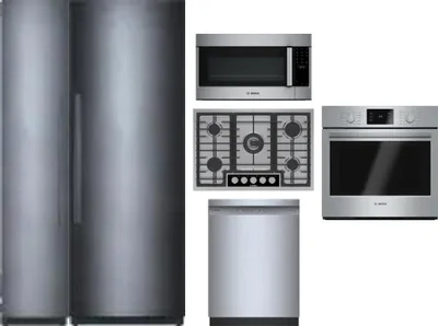 6 Piece Package Includes Refrigerator, Freezer, Cooktop, Wall Oven, Microwave And Dishwasher