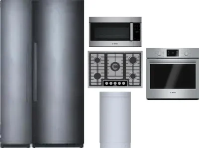 6 Piece Package Includes Refrigerator, Freezer, Cooktop, Wall Oven, Microwave And Dishwasher