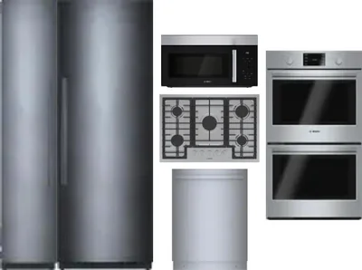 6 Piece Package Includes Refrigerator, Freezer, Cooktop, Wall Oven, Microwave And Dishwasher