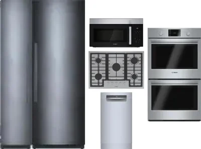6 Piece Package Includes Refrigerator, Freezer, Cooktop, Wall Oven, Microwave And Dishwasher
