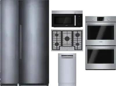 6 Piece Package Includes Refrigerator, Freezer, Cooktop, Wall Oven, Microwave And Dishwasher