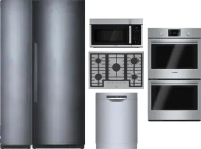 6 Piece Package Includes Refrigerator, Freezer, Cooktop, Wall Oven, Microwave And Dishwasher