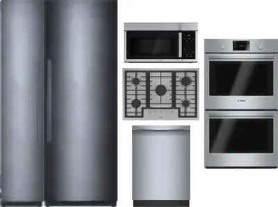 6 Piece Package Includes Refrigerator, Freezer, Cooktop, Wall Oven, Microwave And Dishwasher