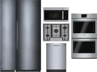 6 Piece Package Includes Refrigerator, Freezer, Cooktop, Wall Oven, Microwave And Dishwasher