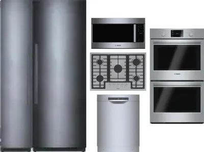 6 Piece Package Includes Refrigerator, Freezer, Cooktop, Wall Oven, Microwave And Dishwasher