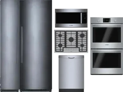 6 Piece Package Includes Refrigerator, Freezer, Cooktop, Wall Oven, Microwave And Dishwasher