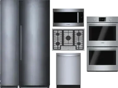 6 Piece Package Includes Refrigerator, Freezer, Cooktop, Wall Oven, Microwave And Dishwasher