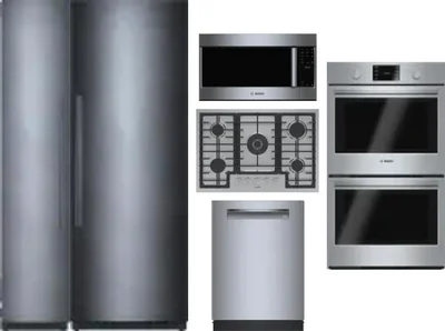 6 Piece Package Includes Refrigerator, Freezer, Cooktop, Wall Oven, Microwave And Dishwasher