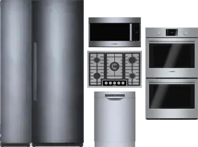 6 Piece Package Includes Refrigerator, Freezer, Cooktop, Wall Oven, Microwave And Dishwasher