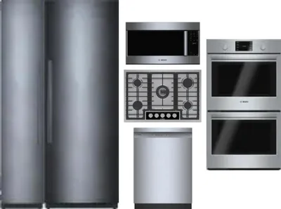 6 Piece Package Includes Refrigerator, Freezer, Cooktop, Wall Oven, Microwave And Dishwasher