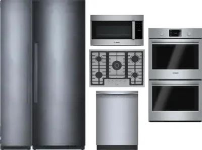 6 Piece Package Includes Refrigerator, Freezer, Cooktop, Wall Oven, Microwave And Dishwasher