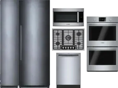 6 Piece Package Includes Refrigerator, Freezer, Cooktop, Wall Oven, Microwave And Dishwasher