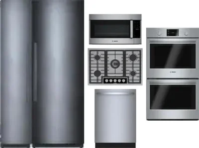 6 Piece Package Includes Refrigerator, Freezer, Cooktop, Wall Oven, Microwave And Dishwasher