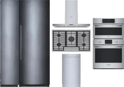 6 Piece Package Includes Refrigerator, Freezer, Cooktop, Wall Oven, Hood And Dishwasher