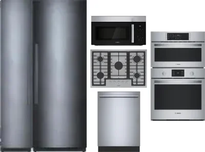 6 Piece Package Includes Refrigerator, Freezer, Cooktop, Wall Oven, Microwave And Dishwasher