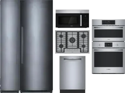 6 Piece Package Includes Refrigerator, Freezer, Cooktop, Wall Oven, Microwave And Dishwasher