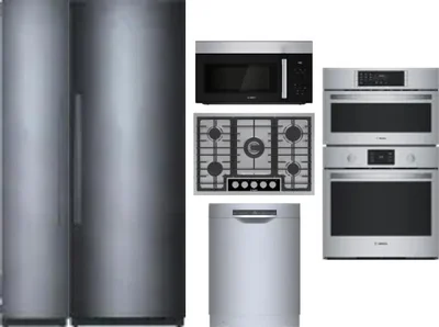 6 Piece Package Includes Refrigerator, Freezer, Cooktop, Wall Oven, Microwave And Dishwasher