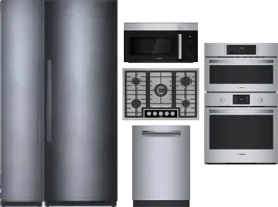 6 Piece Package Includes Refrigerator, Freezer, Cooktop, Wall Oven, Microwave And Dishwasher