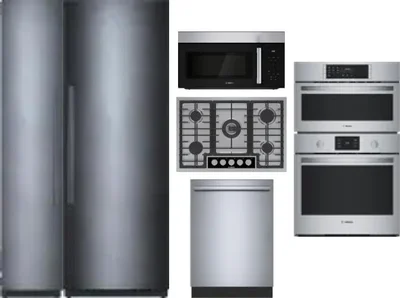 6 Piece Package Includes Refrigerator, Freezer, Cooktop, Wall Oven, Microwave And Dishwasher