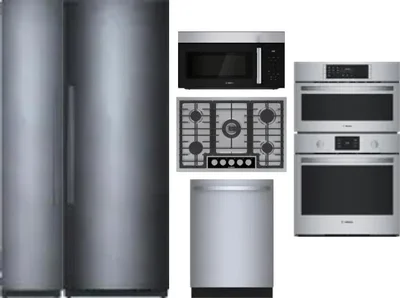 6 Piece Package Includes Refrigerator, Freezer, Cooktop, Wall Oven, Microwave And Dishwasher