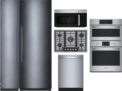 6 Piece Package Includes Refrigerator, Freezer, Cooktop, Wall Oven, Microwave And Dishwasher