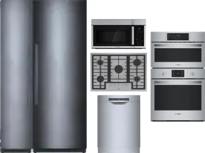 6 Piece Package Includes Refrigerator, Freezer, Cooktop, Wall Oven, Microwave And Dishwasher