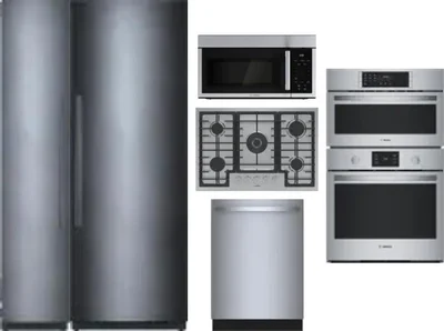 6 Piece Package Includes Refrigerator, Freezer, Cooktop, Wall Oven, Microwave And Dishwasher
